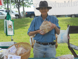 Lee Campfield and her organic produce